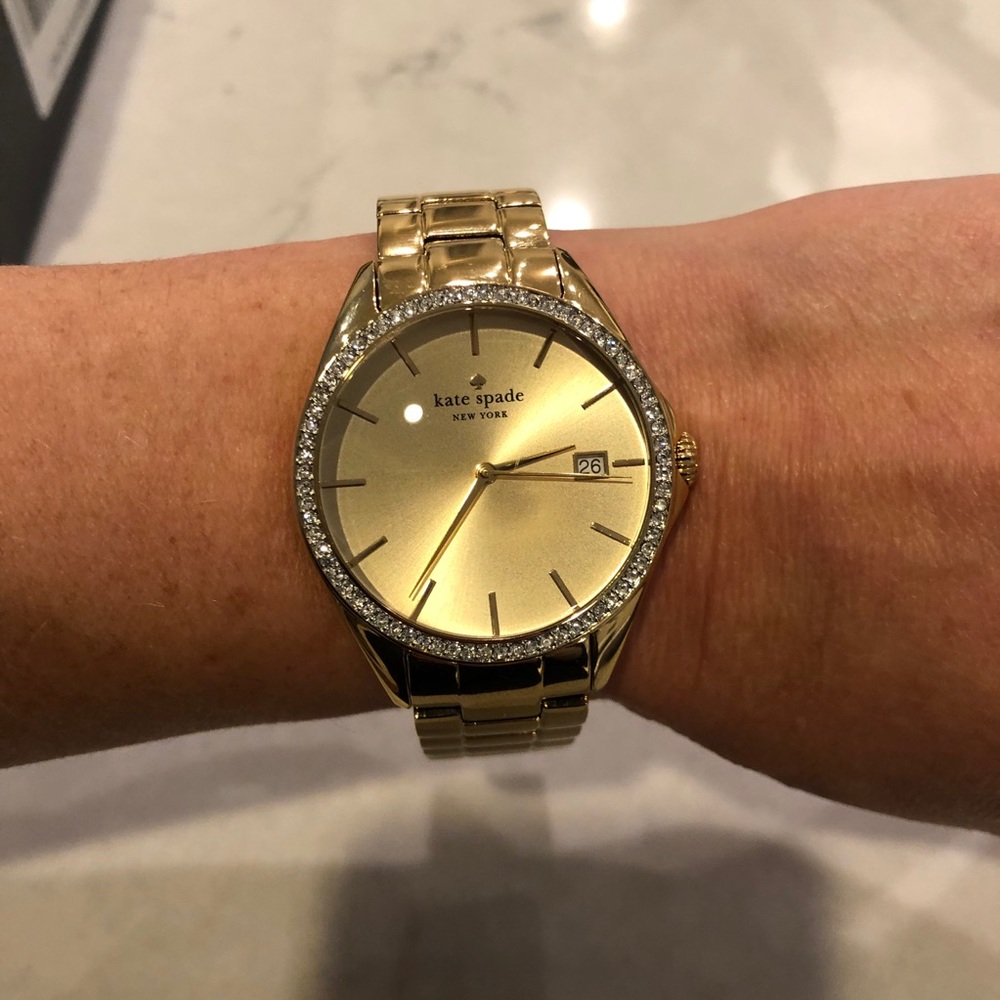 Kate Spade ‘Seaport Grand’ Crystal Bezel Watch